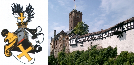 Das Wappen des Wingolfsbundes und die Wartburg